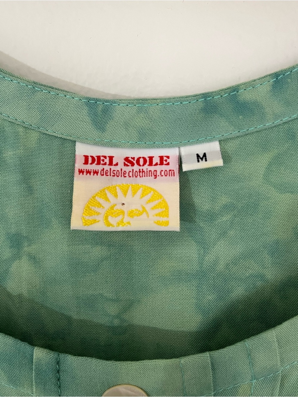 Sleeveless Lightweight Floral Maxi Dress Button Front in Green White size Medium - Picture 3 of 9